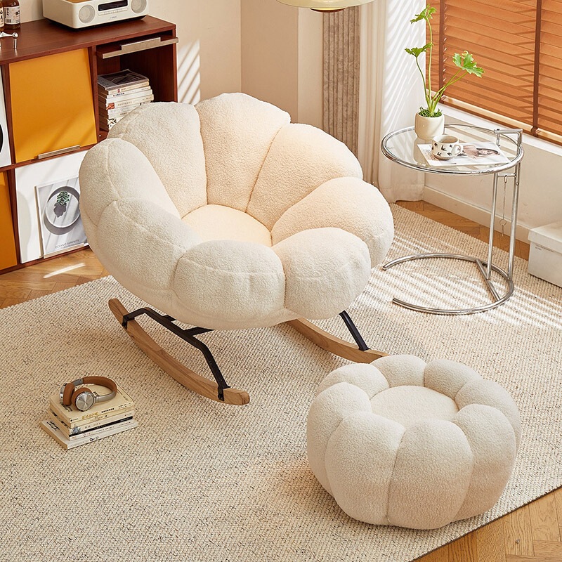 Lazy sofa recliner Nordic style sunflower rocking chair modern home living room balcony leisure lazy chair Lazy sofa recliner Nordic style sunflower rocking chair modern home living room balcony leisure lazy chair