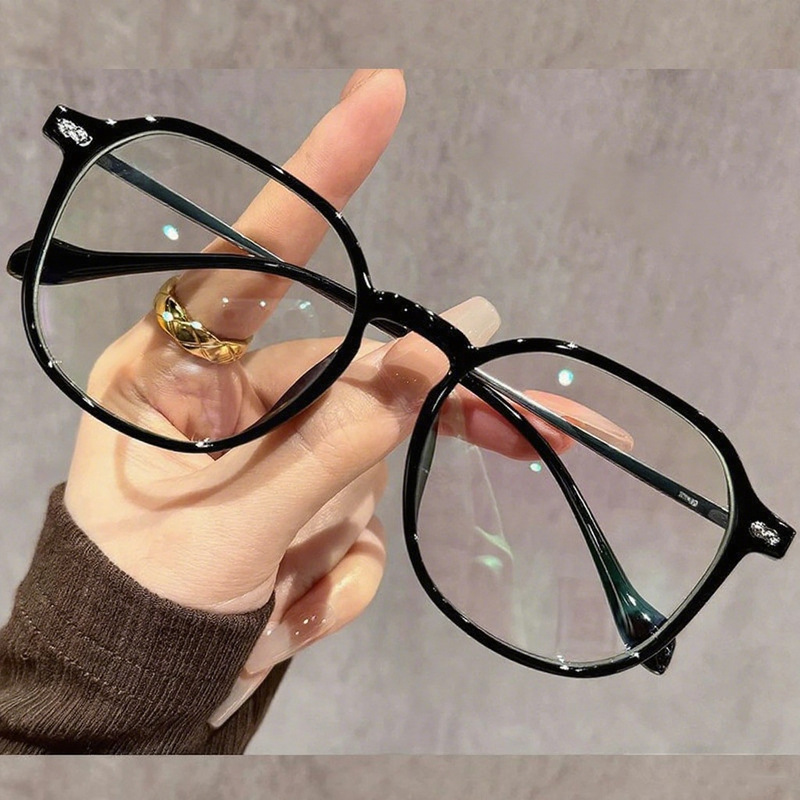 新しいファッショナブルな雰囲気の老眼鏡、超軽量、抗ブルーライト、多用途、美白、高齢者用メガネ、トレンディなシンプルな大型フレームメガネ|undefined