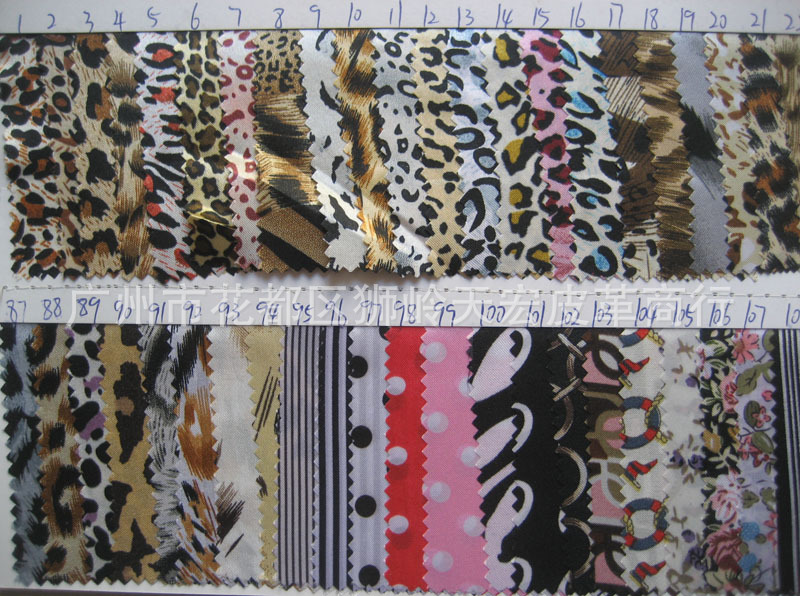 色丁印花布料面料 涤纶印花材料睡衣面料 多款式鞋材童装服饰布艺