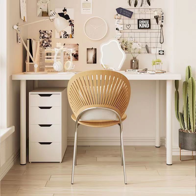 Mesa de computadora minimalista, pequeña mesa blanca para el hogar, mesa de comedor, dormitorio, alquiler de maquillaje, escritorio de estudiantes