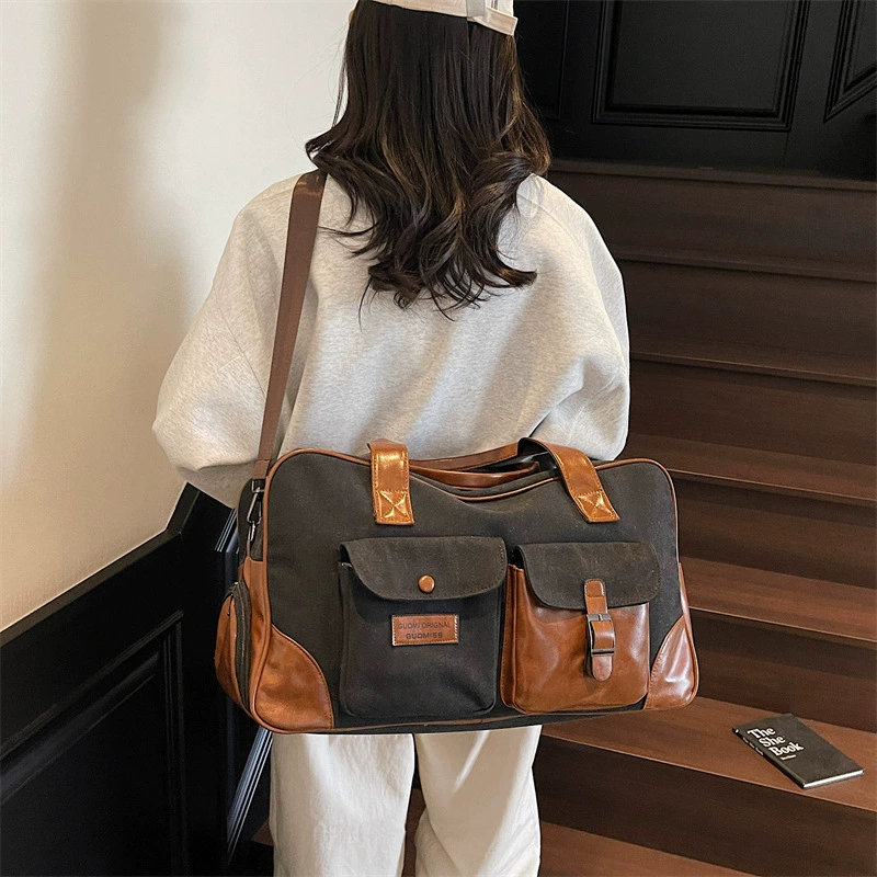 Capacious foldable organizer bag one shoulder, handheld travel bag for traveling