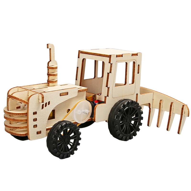 Modelo de cultivadora tecnología DIY pequeña fabricación de niños modelo ensamblado a mano material experimental científico de fabricación de tallo