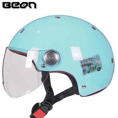 Motorcycle Safety Supplies — electric motorcycle safety helmet lightweight - bright-light-bluecolor-motorcycle-m