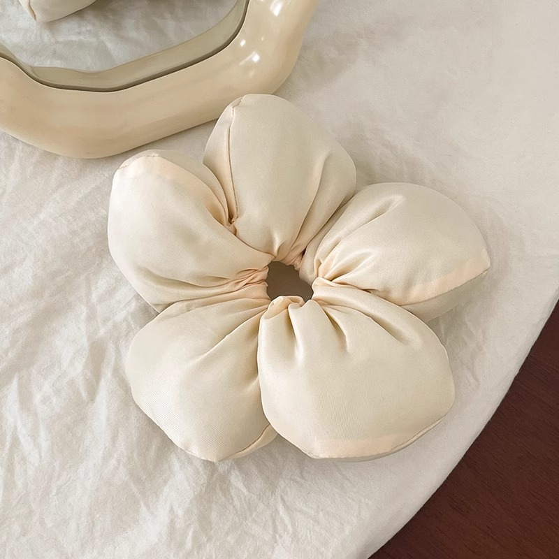 Francés de alto valor de color sólido esponjoso anillo de intestino grueso cuerda de cabello de alta elasticidad correa de cabello