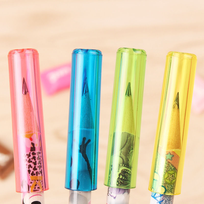 Transparent Pencil Cap Pen Cap Kidsren's Pencil Tip Pen Cover Pencil Cover Stationery Protective Cover Cover Plastic Creative Pencil Holder