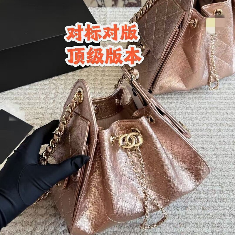 Chanel-Style Hippie Hobo Quilted Chain Bag 2025 New Drawstring Bucket Bag Single Shoulder Crossbody Bag Commuter Women's Bag Chanel-Style Hippie Hobo Quilted Chain Bag 2025 New Drawstring Bucket Bag Single Shoulder Crossbody Bag Commuter Women's Bag
