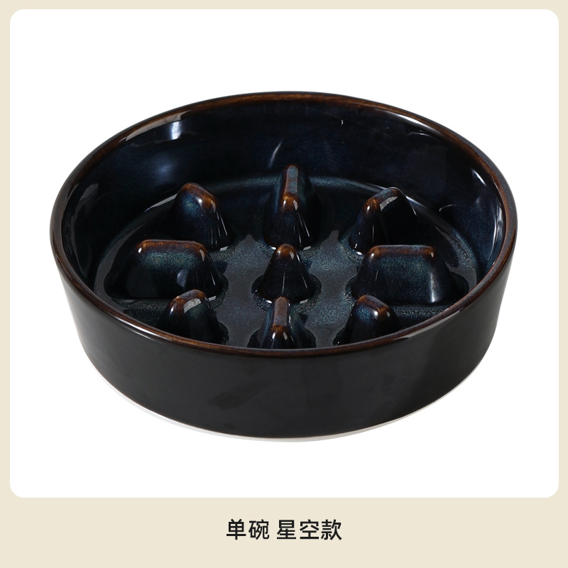 Cerámica para gatos y perros, tazón de comida lenta, tazón de perros, protector de columna cervical, tazón de agua para mascotas, tazón de arroz para perros, platos transfronterizos