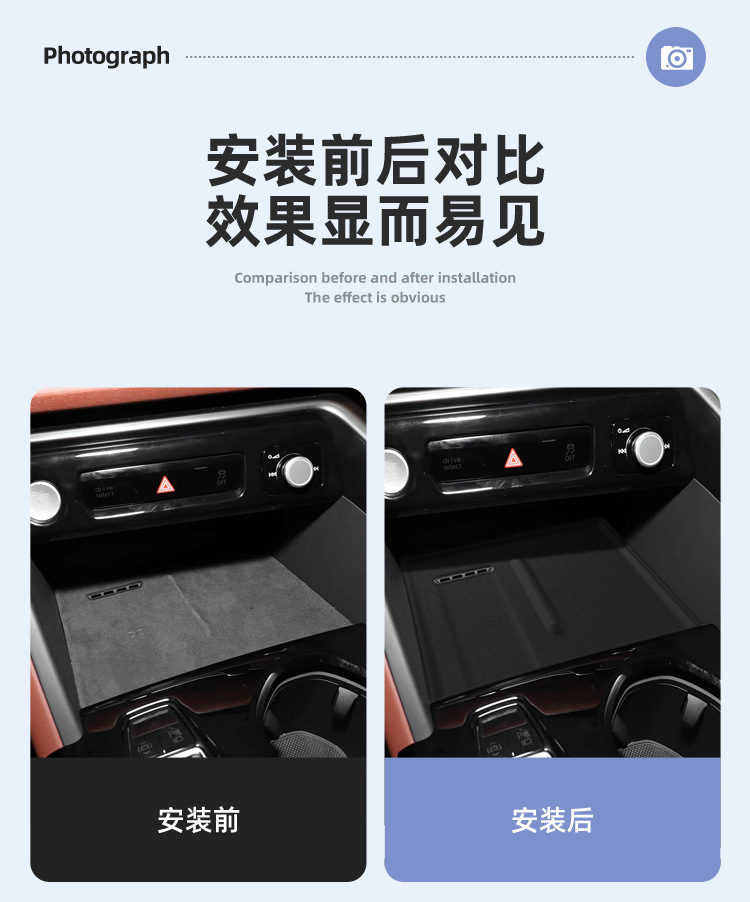 Suitable for 26 Models of Audi Q5L Wireless Charging Silicone Anti-Slip Mat, Central Control Protection Car Accessories, Special Modification Parts