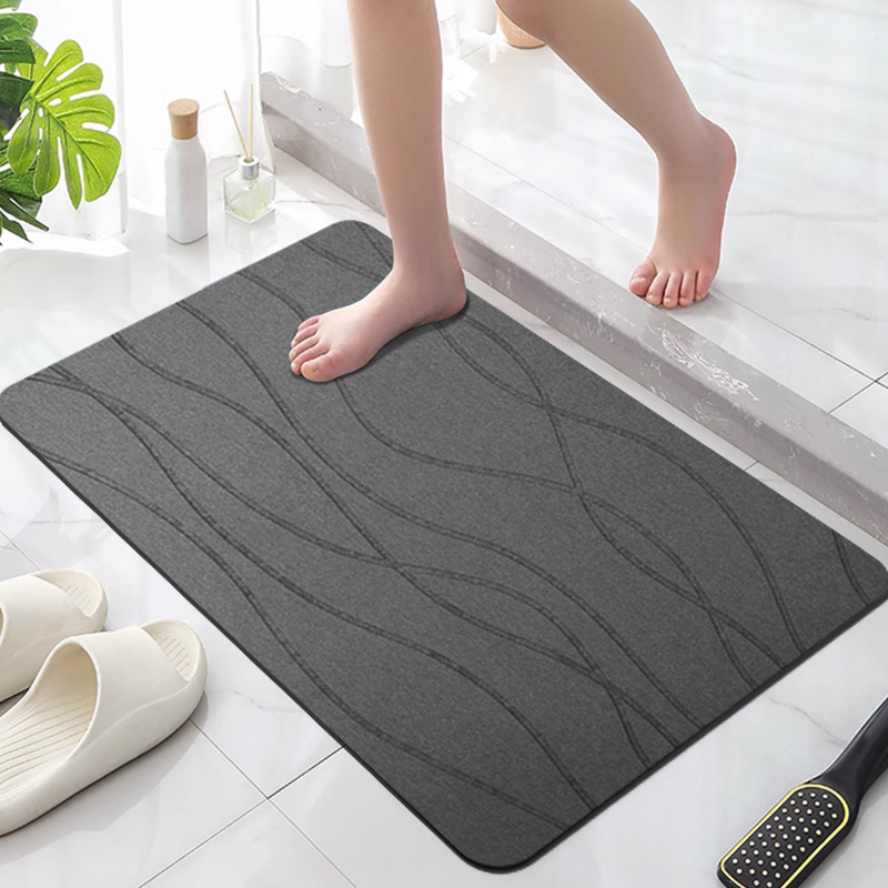 Absorbent hard diatom mud bathroom carpet bathroom mat non-slip floor mat toilet toilet shower room floor mat
