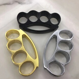 Small Four Ring Finger Tiger Four Finger Knuckles Legal Self-defense Self-defense Broken Window Fighting Supplies Ring Glass Fiber Hand Support