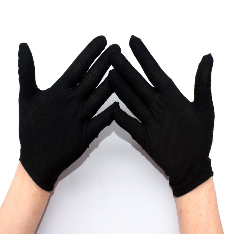 Guantes de Protección Laboral Negros Reutilizables al por Mayor, Guantes de Joyería Resistentes a las Manchas y Duraderos, Guantes de Trabajo Negros Gruesos a Prueba de Polvo