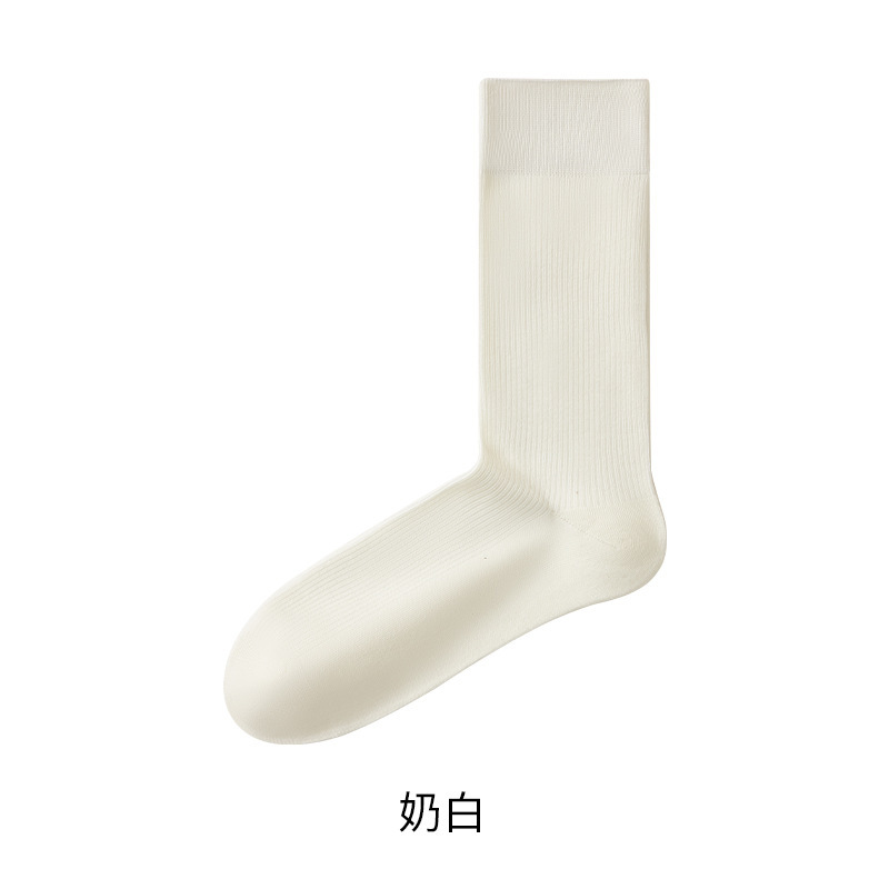 灰色中筒袜女春秋miu系堆堆袜配小皮鞋日系竖条纯棉无骨袜子夏季|undefined