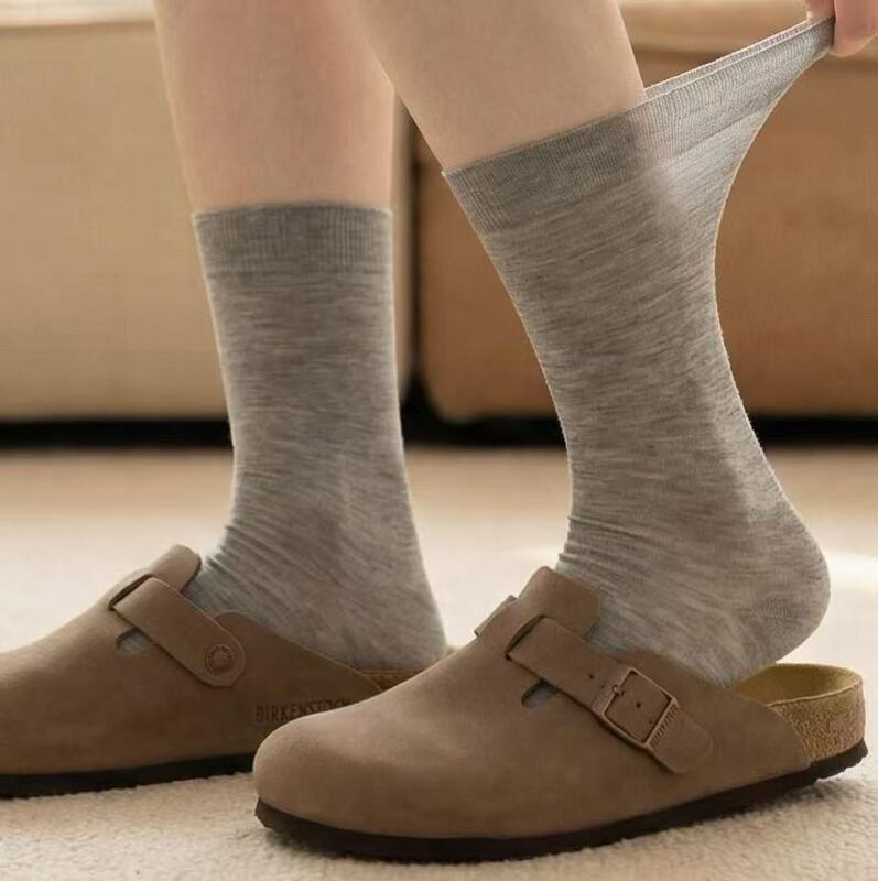 Maternity Socks, Summer Thin Style, Gray Series, Long-Staple Cotton, Seamless, Solid Color, Comfortable, Lightweight, Breathable, Slouchy Long Socks for Women