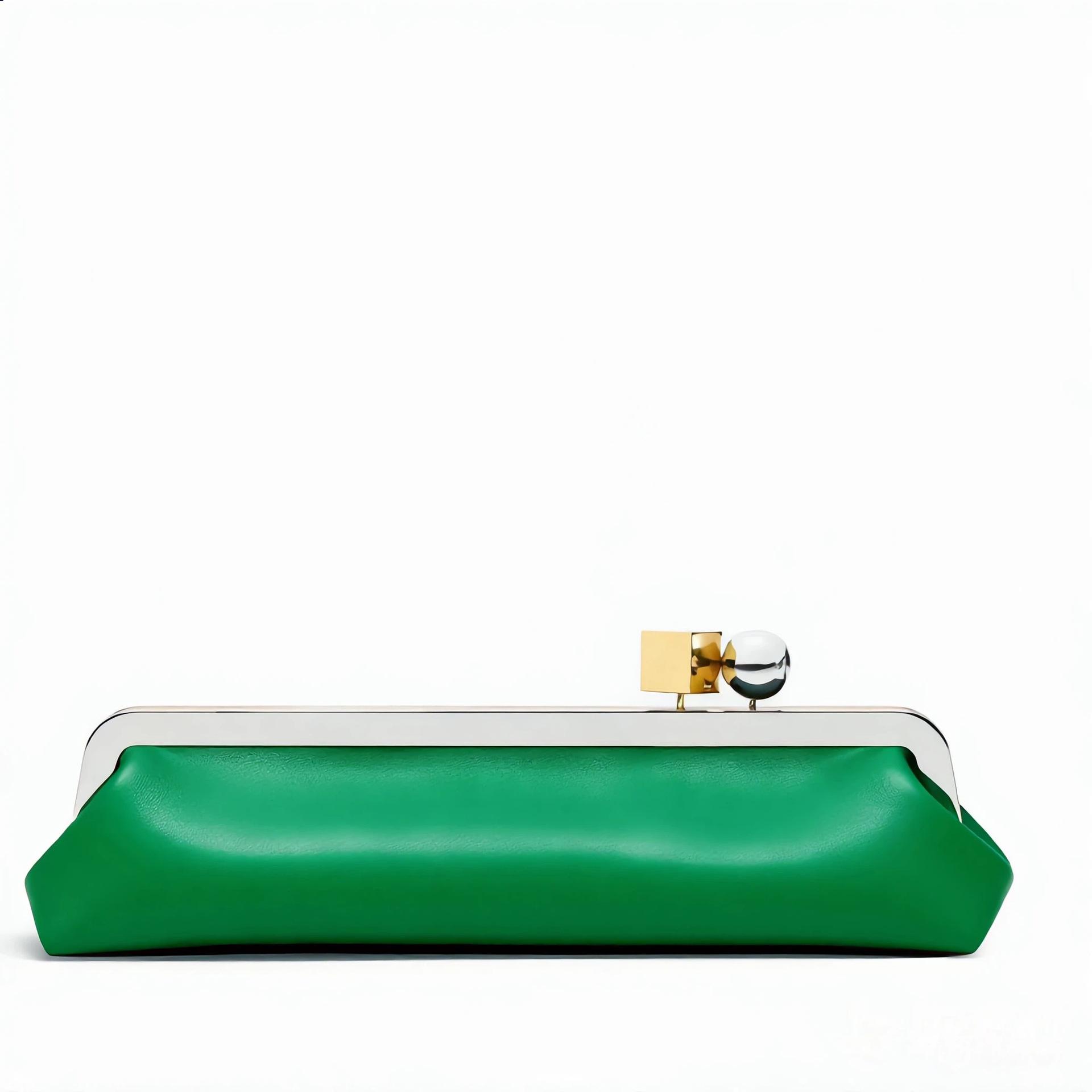 Elegant axelväska för dam clutch med guldspänne_voghion.com