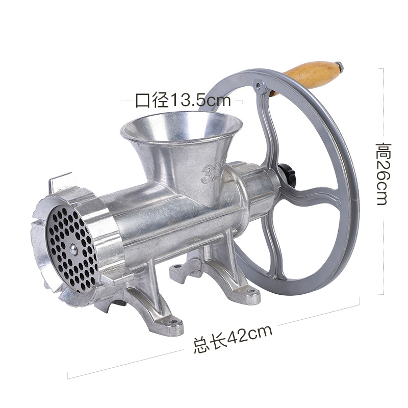 Comercial antiguo molino de carne manual, máquina de llenado de salchichas doméstica, máquina de cocina, herramientas de enema de carne molída manual al por mayor