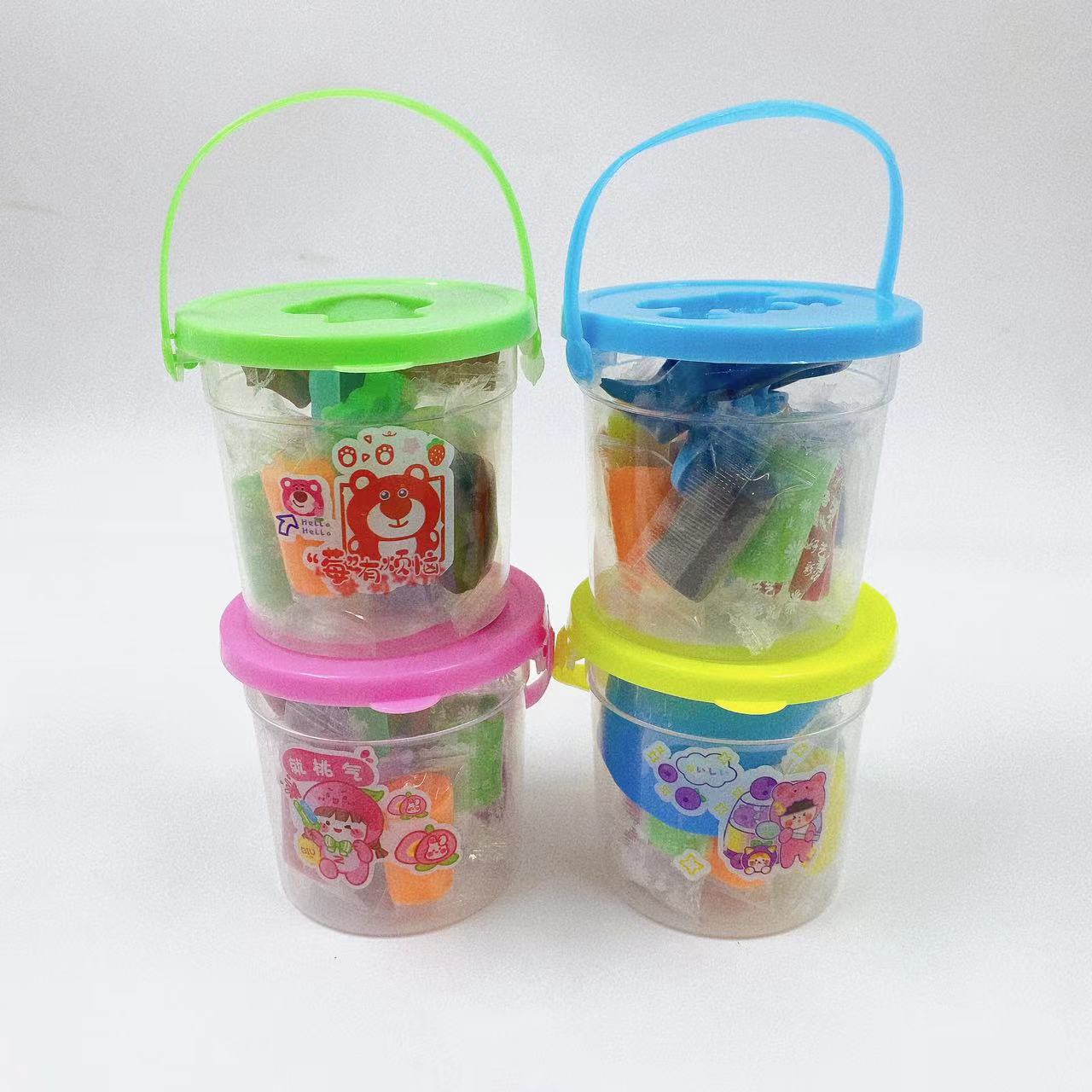 Juguetes infantiles hechos a mano barro de color goma diy barro de trigo barro de arcilla barril puzzle estudiantes de primaria lote creativo