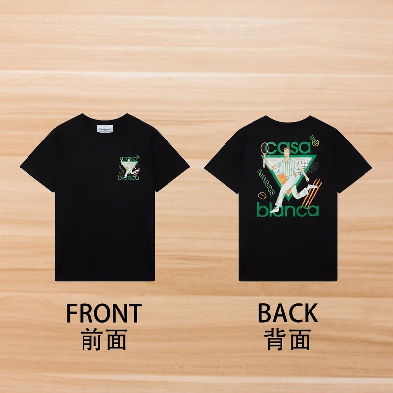 カサブランカ カサブランカ 半袖 ヘビーウェイト 260g アメリカのトレンド ブランド ニッチ ルーズ ハイストリート Tシャツ|undefined