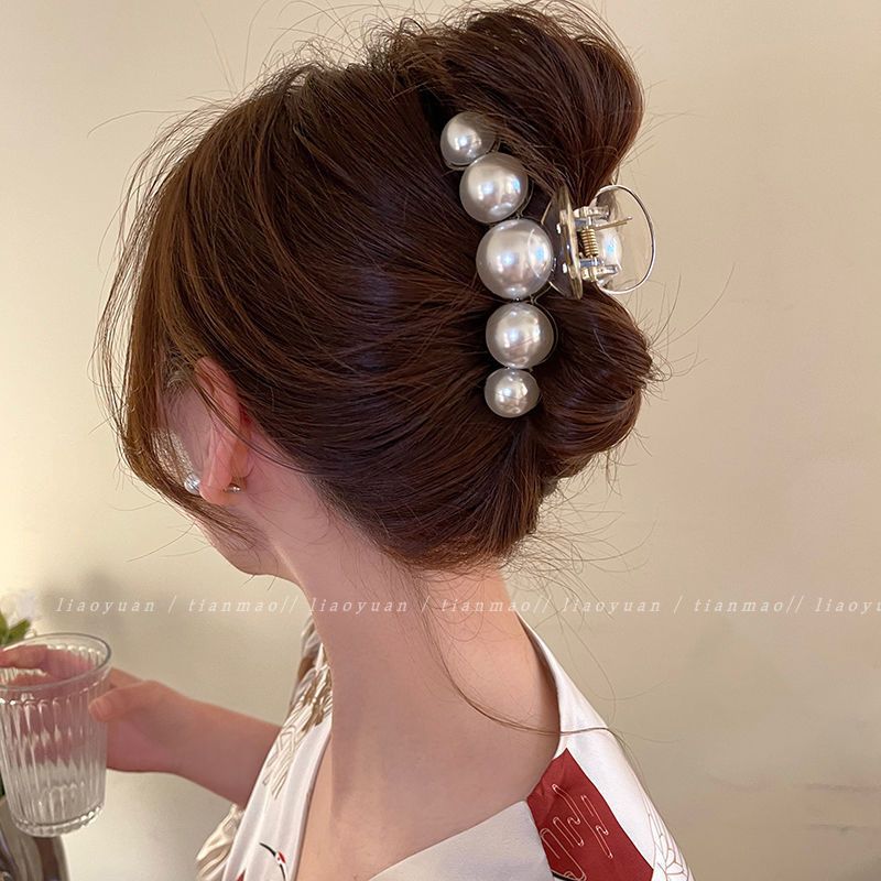 autumn and winter new korean style barrettes women‘s fashion high sense grip oversized shark clip hairpin hair ornaments updo hair accessories