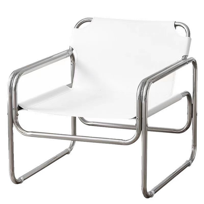 Silla de ocio de cuero de silla de montar de estilo medieval, silla de respaldo reclinable, sofá individual, balcón, silla de recepción de alojamiento residencial del hotel