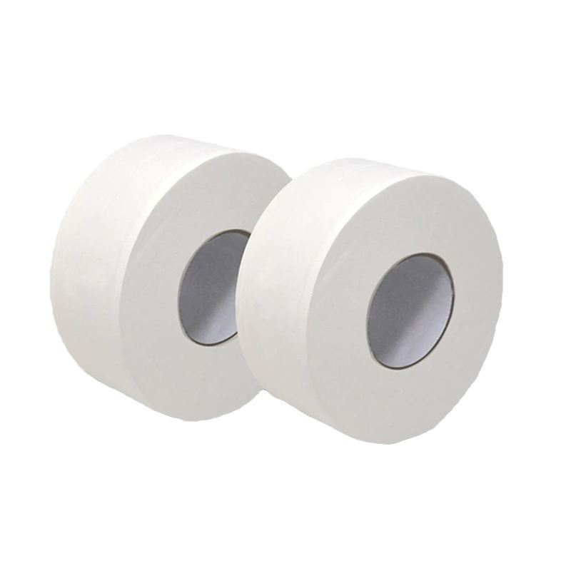 Papel comercial rollo grande caja completa 12 rollos al por mayor 500g 550g impresión 4 capas papel higiénico de oficina flexible y duradero