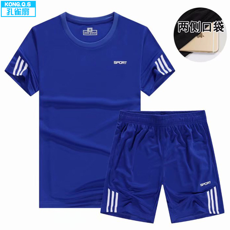 Conjunto de uniforme de fútbol para hombre, uniforme escolar estampado para adultos, uniforme de entrenamiento para competición, camiseta, uniforme deportivo para correr, de secado rápido y manga corta