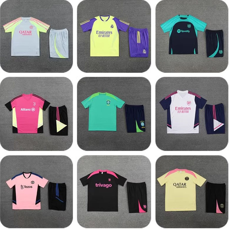 Short-sleeved Training Clothing suit Club National Team Football Clothing Adult Children's Jersey Sports Competition Team Clothing