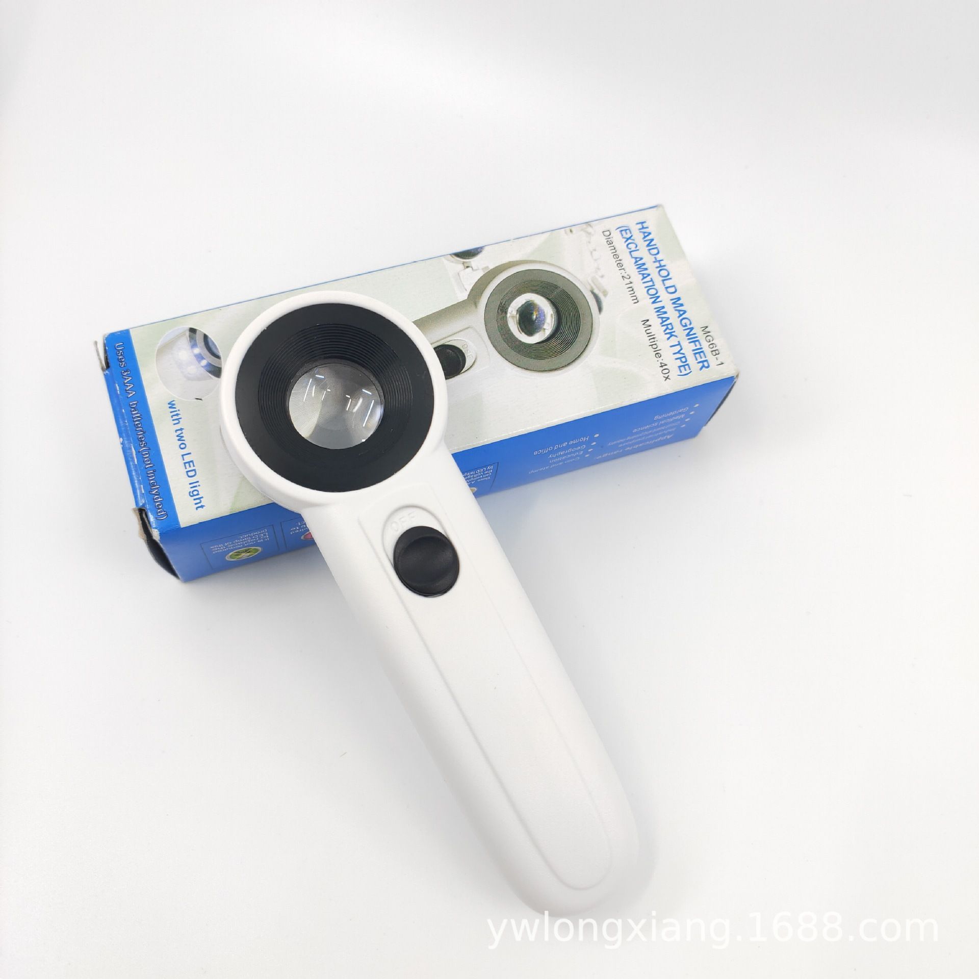 MG6B-1B放大镜手持式放大镜21MM40倍带灯高倍