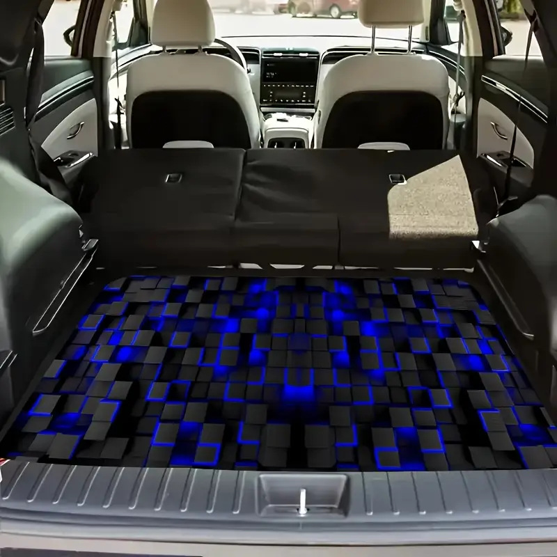 Temu Labeling Dropshipping Cross-Border Abstract Printed Car Trunk Mat Water-Absorbent, Non-Slip, Dirt-Resistant and Wear-Resistant Car Floor Mat