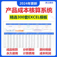 统计利润管理系统明细成本核算excel表格分析产品预测表生产成本