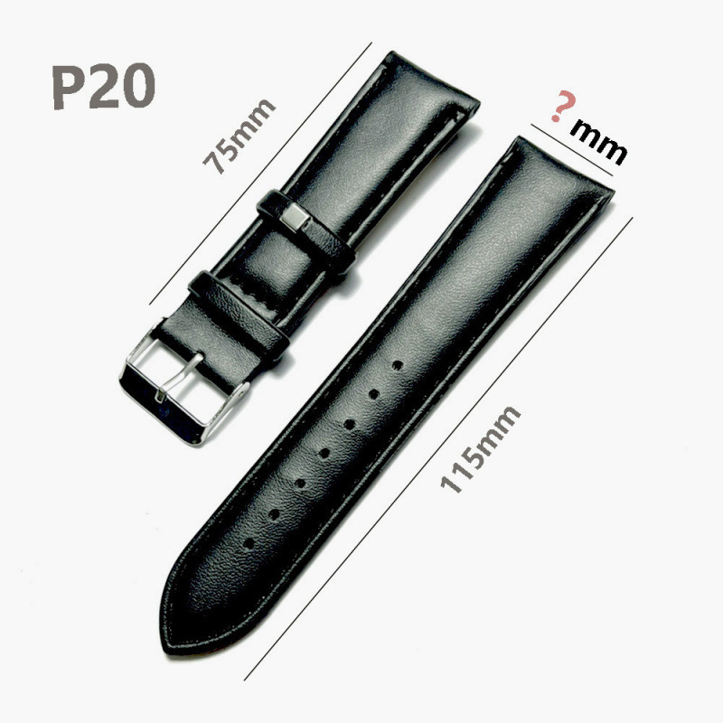 Ostrich Pattern Leather Watchbands Bracelet Black Brazalete con correa