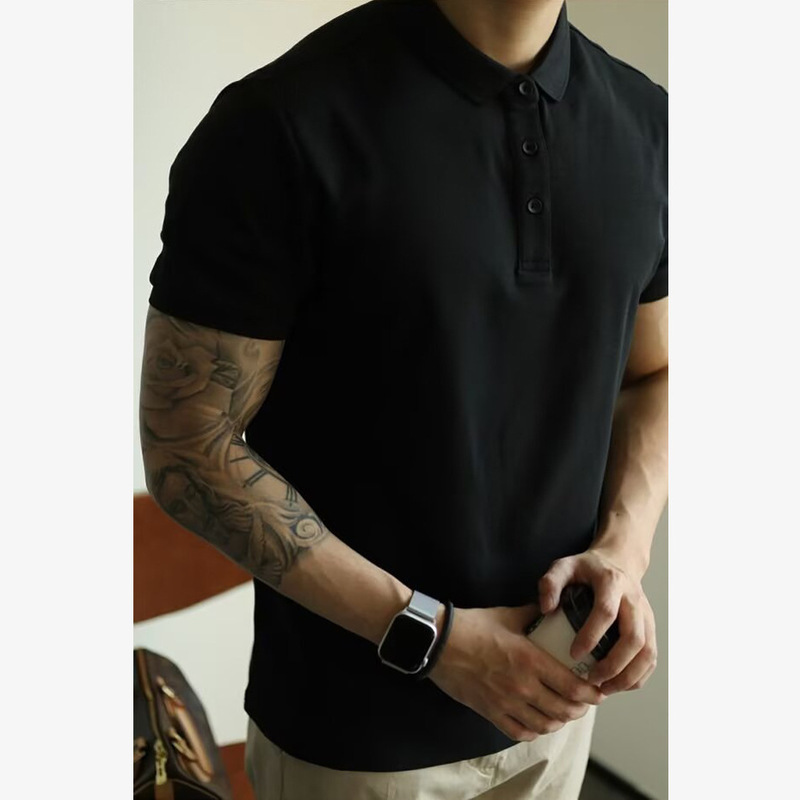Summer Pique Cotton Polo Shirt with Collar, Men's Short-Sleeve T-Shirt, Business Workwear, Cross-Border Wholesale, Dropshipping Summer Pique Cotton Polo Shirt with Collar, Men's Short-Sleeve T-Shirt, Business Workwear, Cross-Border Wholesale, Dropshipping