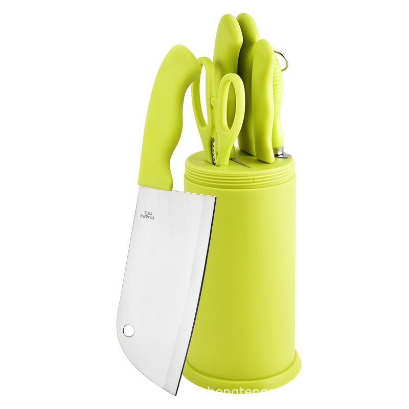 Fabricantes al por mayor cuchillo de cocina de barril de seis piezas cuchillo de pan cuchillo de frutas cuchillo multifuncional cuchillo de cocina set