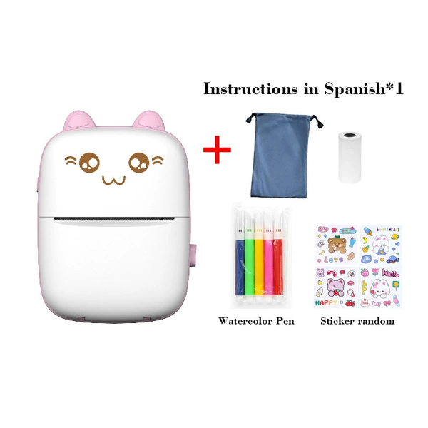 Spot: C9 Foreign Trade Version White Pink+1 Volume Printing Paper+Watercolor Pen+Storage Bag+Sticker Random