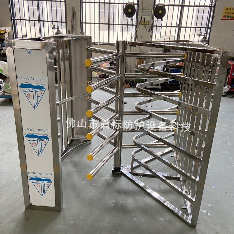 成品半高单向双通道十字旋转门 成品旋转辊闸机 半封闭式单向门