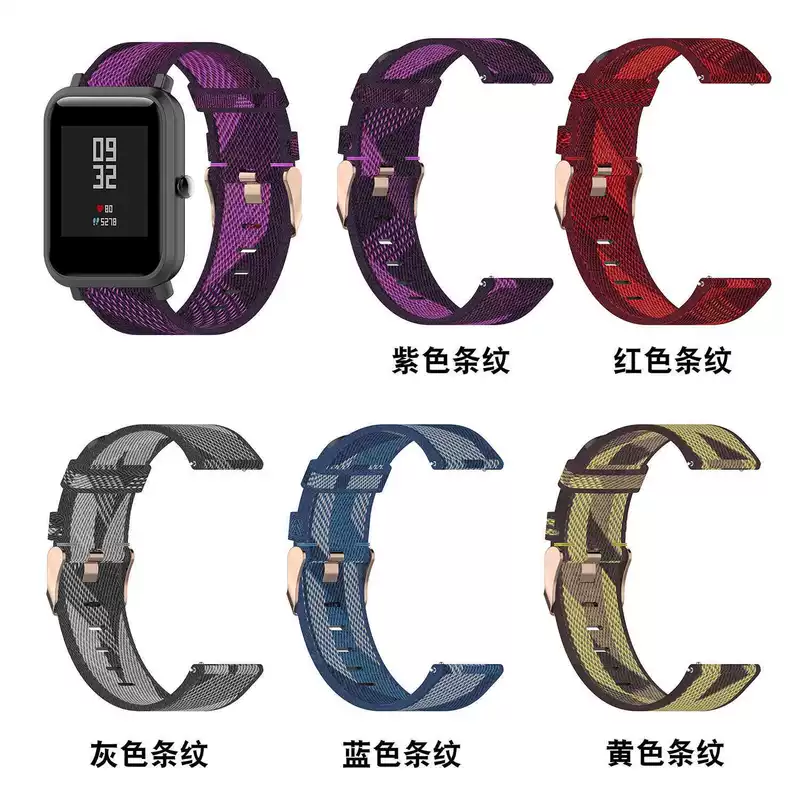 Подходит к Youth Edition 1s Amazfit BIP S нейлоновый деним холст браслет 20 мм Jiaming