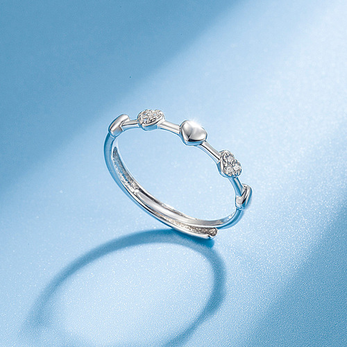 Micro-paved zircon love butterfly ring for women, cold style fashionable high-end ring design niche personalized index finger ring