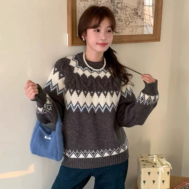 Свитер в рождественскую серию "Christmas Series" Atmosphere Fair Isle Sweater (Knit_859439715284)