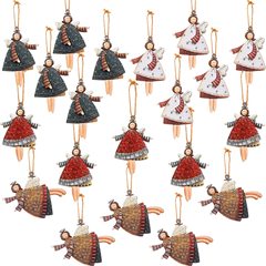 20ピースクリスマスダンス天使装饰天使人形ペンダントダンス飞ぶ天使ペンダントクリスマスツリーペンダント