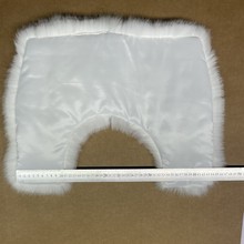 厂家生产真毛家兔毛海军领漂白色毛领真兔毛帽领批发各种领子