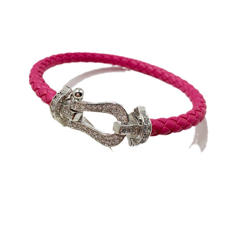 Лента тканая кожаная веревка PU твердый шнурок плетеная веревка большой полный браслет с бриллиантами браслет блестящий