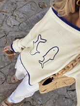 H 51055 Embroidered Color Block Sweaters �̽�ƴɫ�A�Ië��
