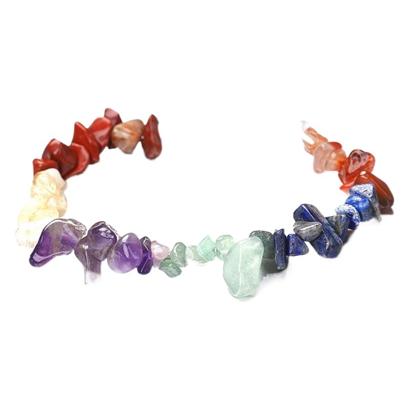 Amazon suministro hecho a mano con cuentas de cristal natural grava pulsera fábrica al por mayor B54