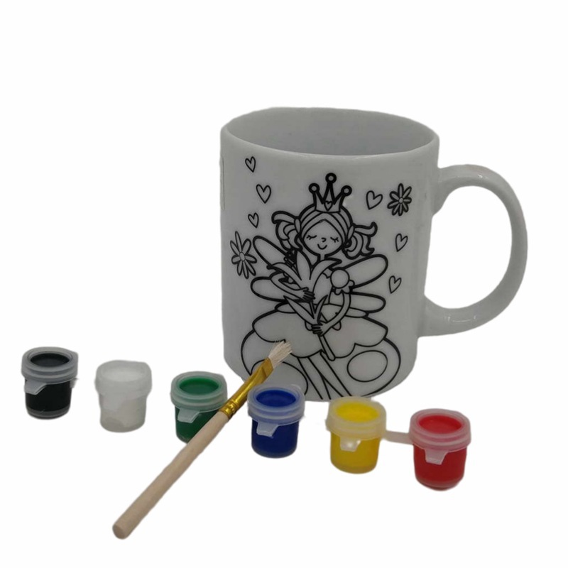 Seleccione estrictamente pincel de cerámica para rellenar pinturas de Navidad graffiti tazas de agua de temperatura media pintadas DIY tazas de vidrio
