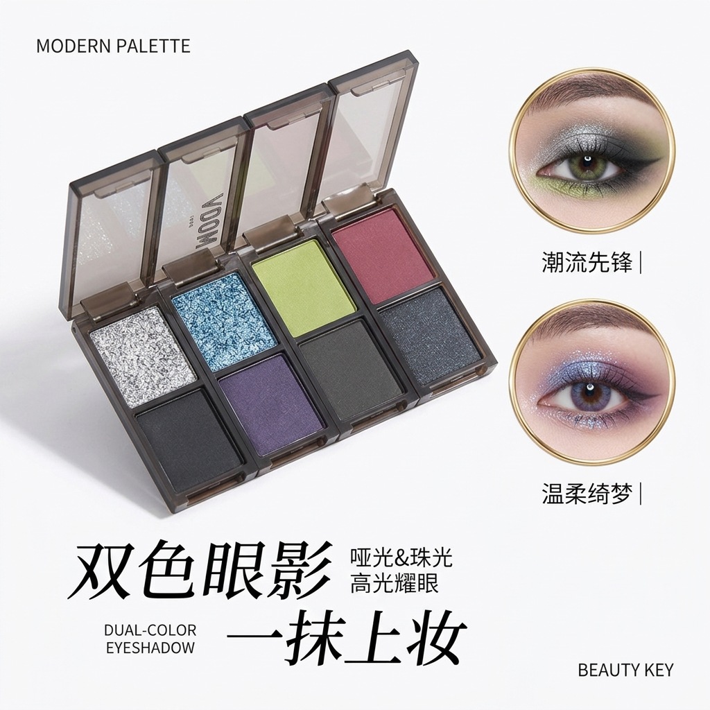 Mgl Two-Color Eyeshadow Palette Cos Makeup Foundation Special Smoky Makeup Two-Dimensional Anime Face Painting