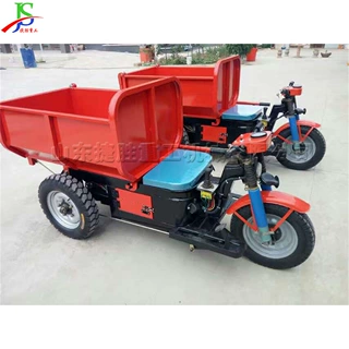 翻斗式小型运输车 建筑施工电动三轮车 散装物料拉货车