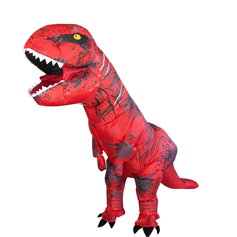Venta caliente Traje inflable transfronterizo Dinosaurio de Halloween Alien Tyrannosaurus Rex Dress Up Ropa de actuación divertida Decoración de fiesta