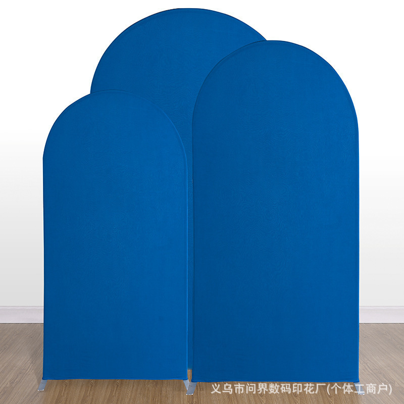 跨境弹力U形背景布婚礼派对装饰圆形拱门布罩半圆户外场景墙盖布|undefined