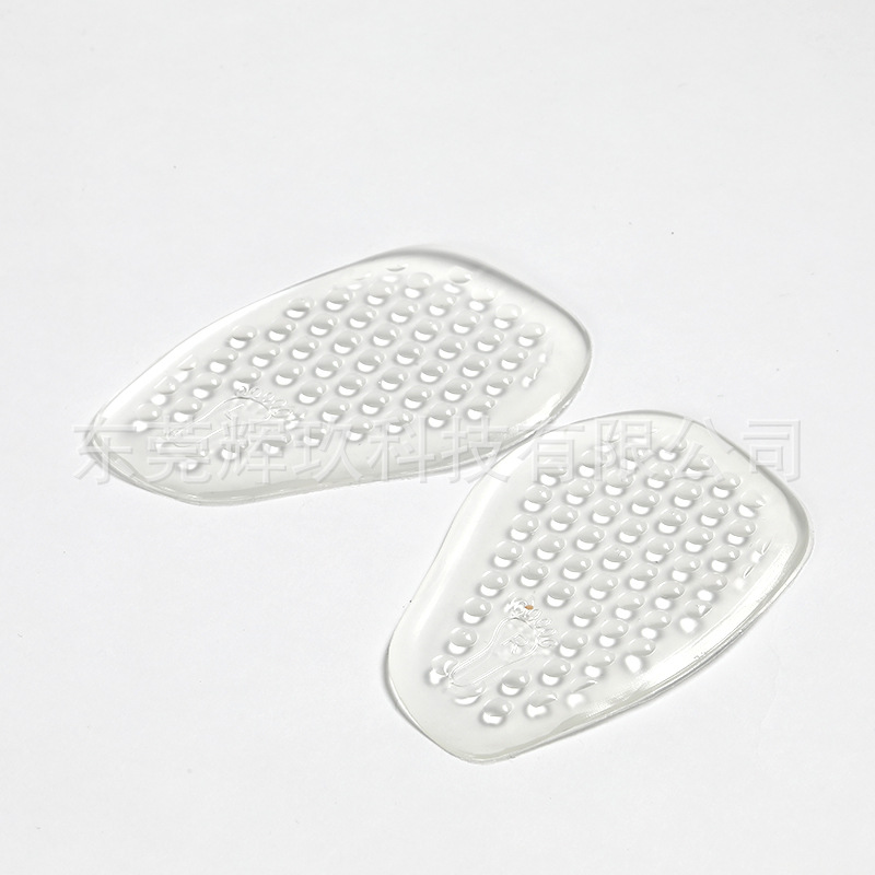 Front sole pad PU lady High-heeled shoes Cushioning massage Dot grain With standard silica gel Half a yard pad wholesale