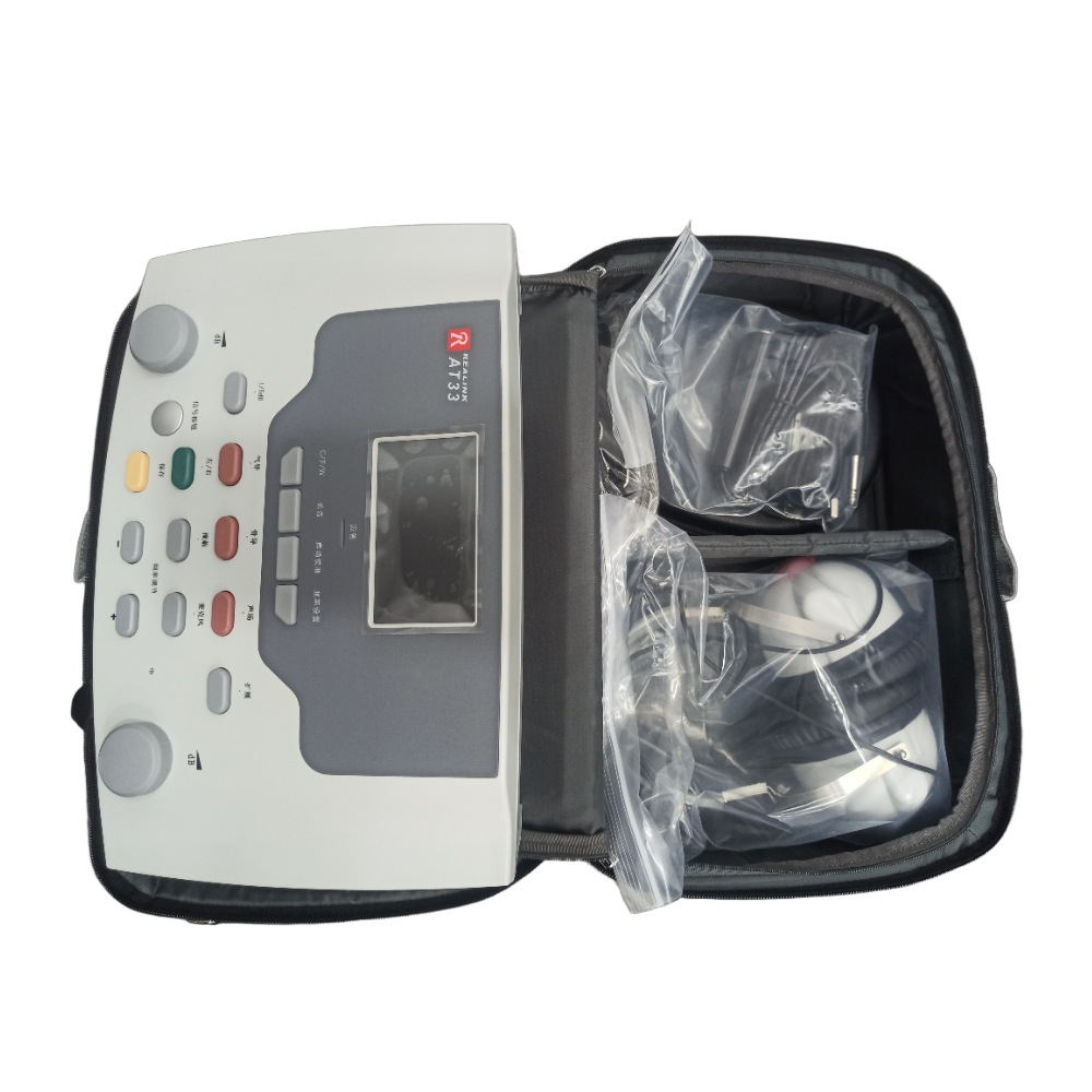 Probador de audición al por mayor AT33 Sordera Aparato de diagnóstico de audición de espalda Centro de examen físico Audífono Audiómetro de tono puro