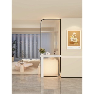 Cream Style Changhong Glass Screen Simple Living Room Partition Stainless Steel Bathroom Entrance Entrance Entrance